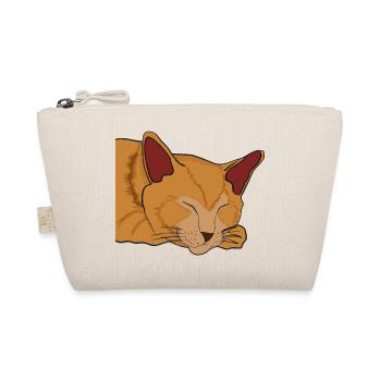 Sleeping Cat Illustration Gift - Organic Pouch - nature - Front