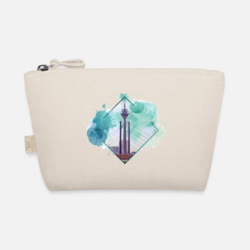 Dusseldorf Germany City Skyline Splash Colorful Organic Pouch