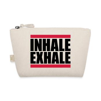 inhale exhale yoga quote - Organic Pouch - nature - Front