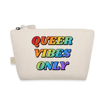 Queer Vibes Only rainbow colors - Organic Pouch - nature - Front