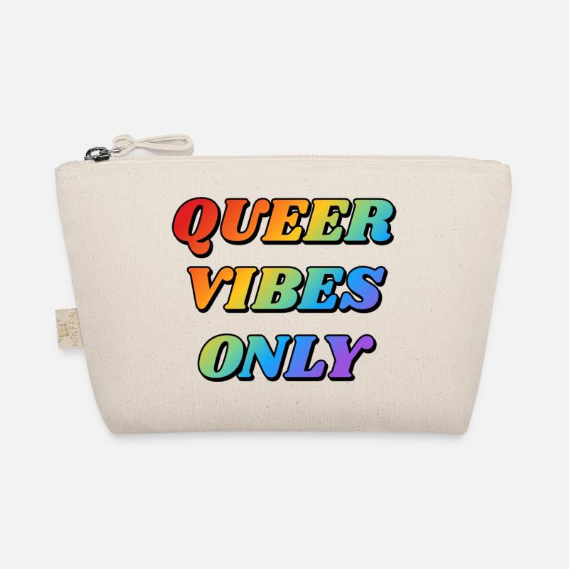 Queer Vibes Nur Regenbogenfarben Bio-Täschchen