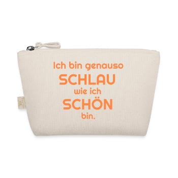 Ich bin genauso schlau wie ich schön bin. - Bio-Täschchen - Natur - Vorne