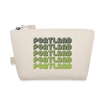 Portland Retro Gradient Pattern - Organic Pouch - nature - Front