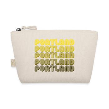 Portland Retro Gradient Typo - Organic Pouch - nature - Front