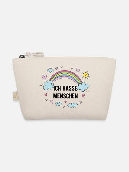 ich hasse menschen regenbogen - Bio-Täschchen - Natur