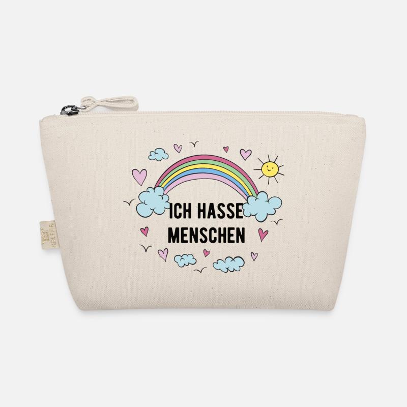 ich hasse menschen regenbogen Bio-Täschchen