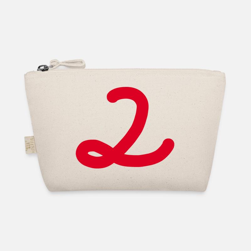2 Number two number red Organic Pouch