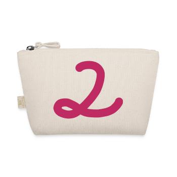 2 Number two pink number pink - Organic Pouch - nature - Front