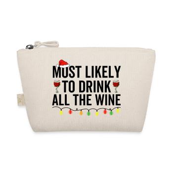 Most Likely To Drink All The Wine - Organic Pouch - nature - Front
