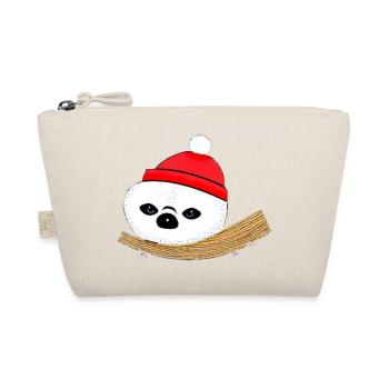 Faultier Weihnachten süß lustig Faultiere Tier 09 - Bio-Täschchen - Natur - Vorne