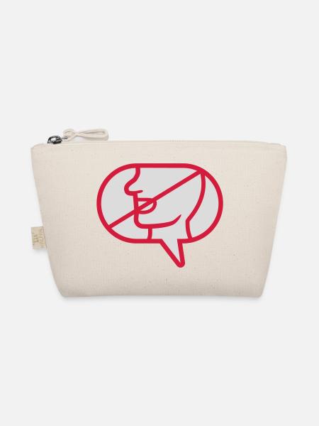 Do not communicate icon speech bubble - Organic Pouch - nature - Front