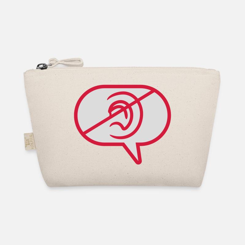 Do not hear symbol speech bubble Organic Pouch
