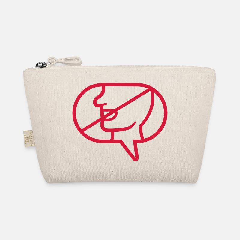 No Communicating Icon Speech Bubble Organic Pouch