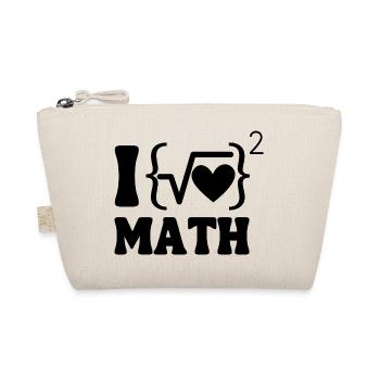 I love math - Organic Pouch - nature - Front