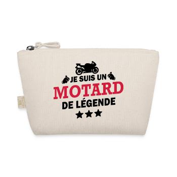 je suis un motard de légende / cadeau humour moto - Trousse biologique - nature - Devant