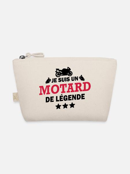 je suis un motard de légende / cadeau humour moto - Trousse biologique - nature