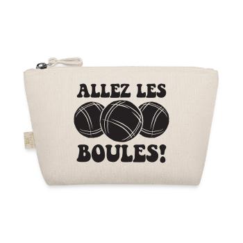 3 Boulekugeln für Bouler Boulekugel Petanque Boule - Bio-Täschchen - Natur - Vorne