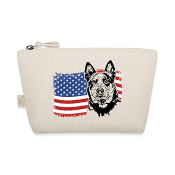 AUSTRALIAN CATTLE DOG America Flag Dog Wilsigns - Organic Pouch - nature - Front