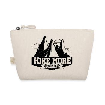 Hike More Worry Less Hiking Trekking Hiker Nature - Bio-Täschchen - Natur - Vorne