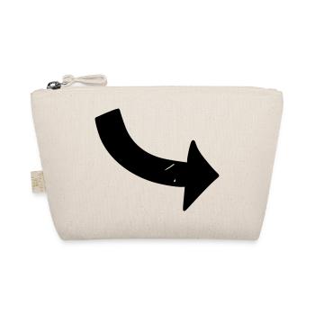 Arrow drawing sketch black - Organic Pouch - nature - Front