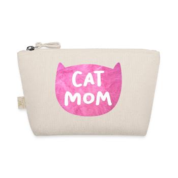 Katze Flausch Mom Mama coole Quotes Fell rosa pink - Bio-Täschchen - Natur - Vorne