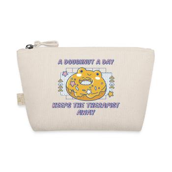 A Doughnut A Day Keeps The Therapist Away Funny - Bio-Täschchen - Natur - Vorne