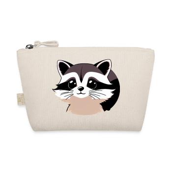 Raccoons Cute Cartoon Raccoon 20 - Organic Pouch - nature - Front