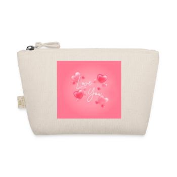 I love you, my darling Love You Sweetheart - Organic Pouch - nature - Front