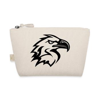 stylized eagle head in profile - Organic Pouch - nature - Front