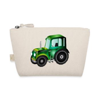 green 3D tractor for tractor and farm fans - Organic Pouch - nature - Front
