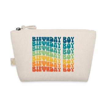 Anniversaire Garçon Groovy Rétro Vintage Anniversaire - Trousse biologique - nature - Devant