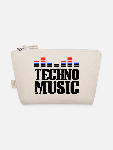 Techno Music - Bio-Täschchen - Natur - Vorne