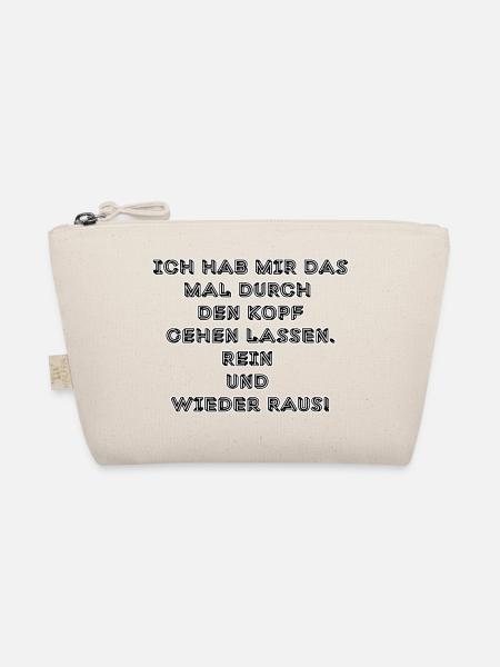 witziges Nicht-Nachdenken-Design / lustige Sprüche - Bio-Täschchen - Natur