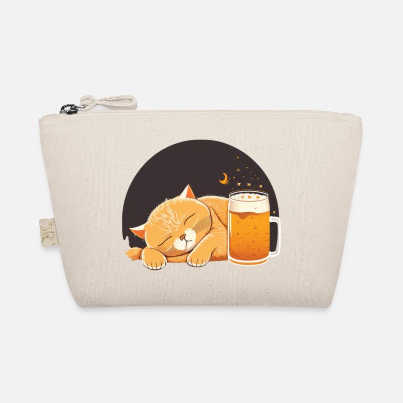 Sleeping cat with beer Organic Pouch