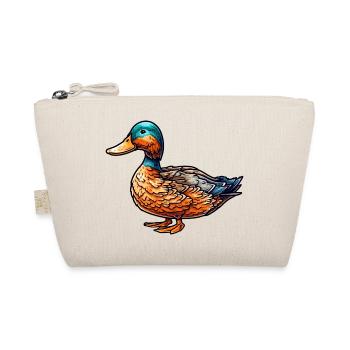 A colorful and feathered colorful duck. - Organic Pouch - nature - Front