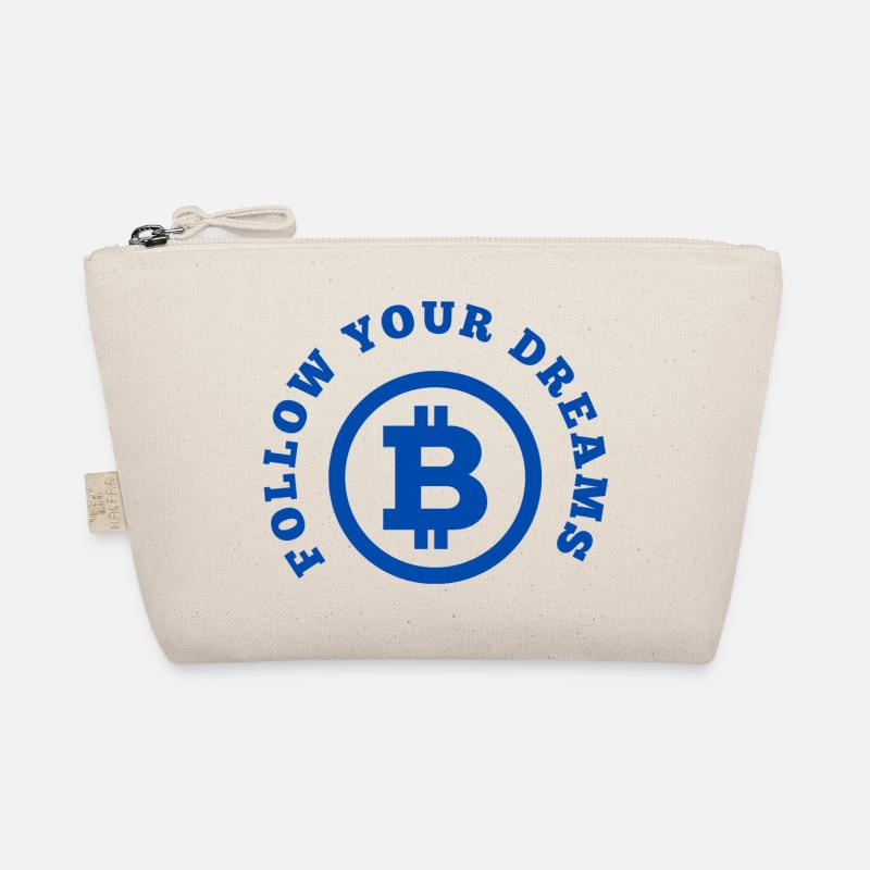 Follow your Dreams and Krypto BTC Blau Bio-Täschchen