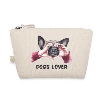 German Shepherd with Heart LIebe Dogs Lover Animal Lovers - Organic Pouch - nature - Front