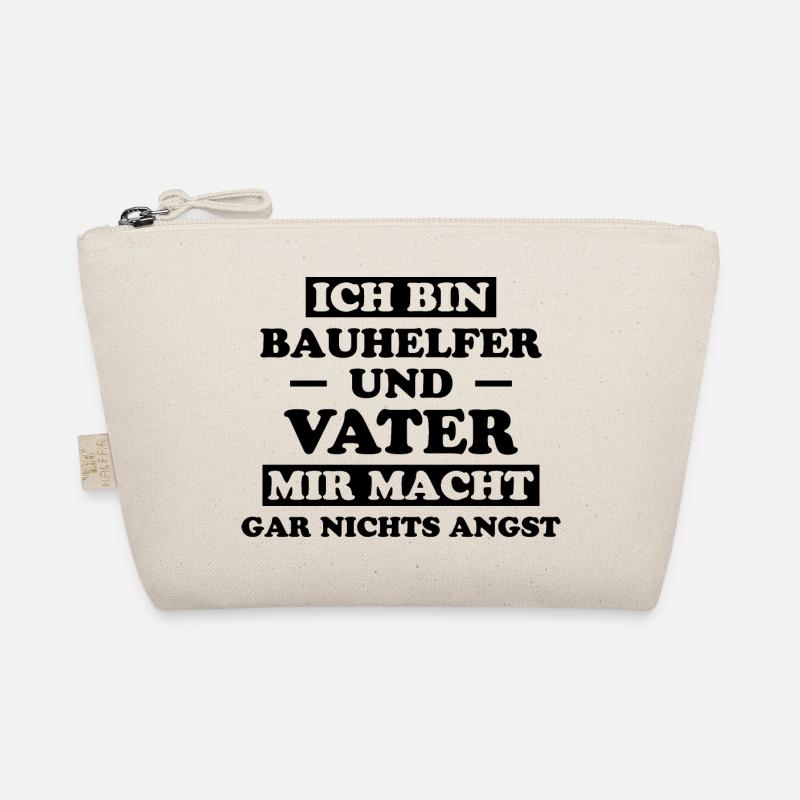 Bauhelfer Beruf Lustiger Spruch Bauhelfer Geschenk Bio-Täschchen