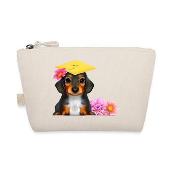 Bachelor Dachshund School Leaving Certificate Studies Dogs - Organic Pouch - nature - Front