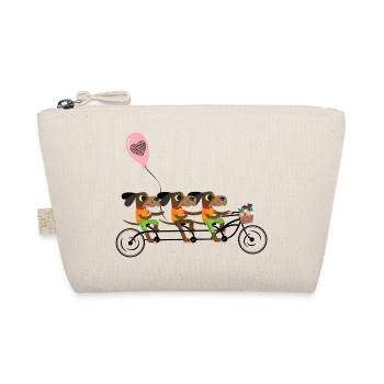 Dogs ride bicycles - Organic Pouch - nature - Front