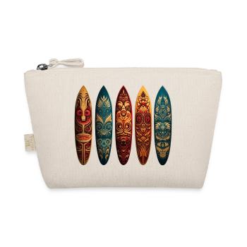 Polynesian art on different surfboards - Organic Pouch - nature - Front