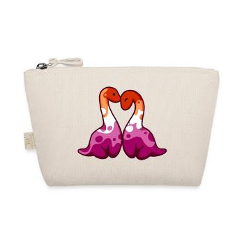 hugadino lesbian couple, cute dinosaur, dino - Organic Pouch - nature - Front
