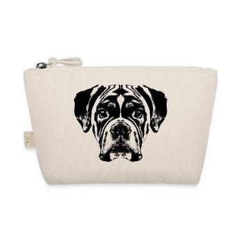 Boxer / Kopf / Hund / Grafik - Bio-Täschchen - Natur - Vorne