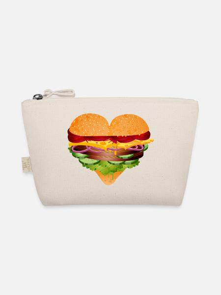 Petit pain à hamburger farci en variation de forme de cœur - Trousse biologique - nature - Devant