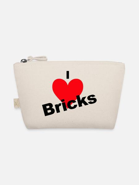 Herzliebe zu Bricks - Bio-Täschchen - Natur