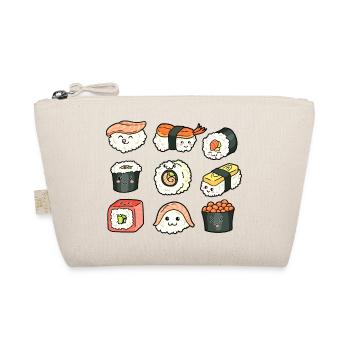 Lustige Manga Style Sushi Geschenkidee Japan - Bio-Täschchen - Natur - Vorne