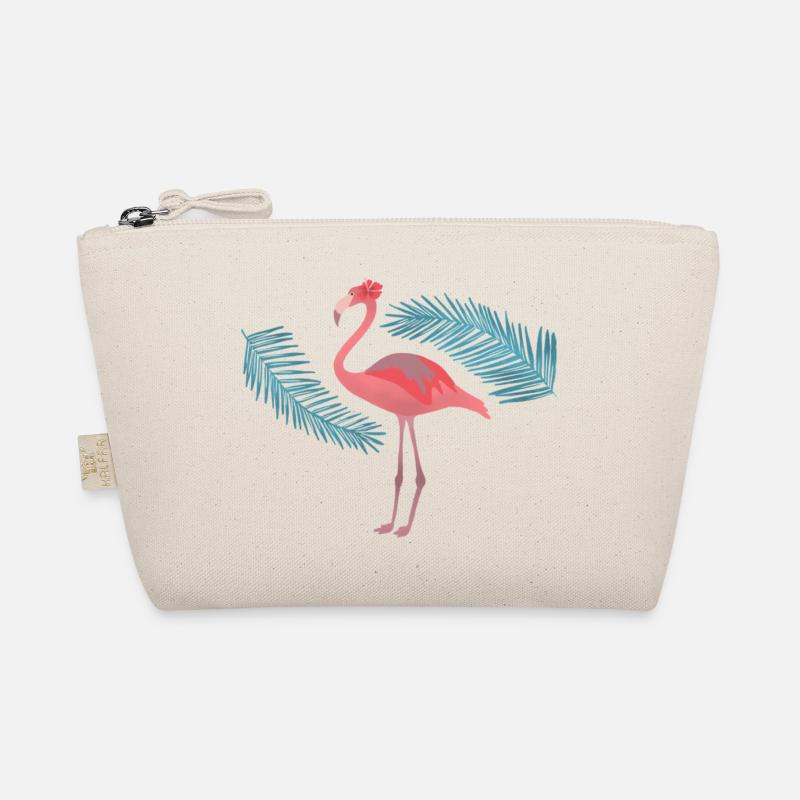 Flamingo and Palms Organic Pouch
