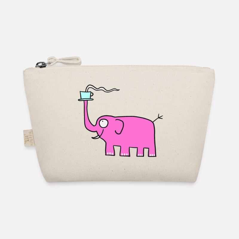 Éléphant rose avec café Trousse biologique