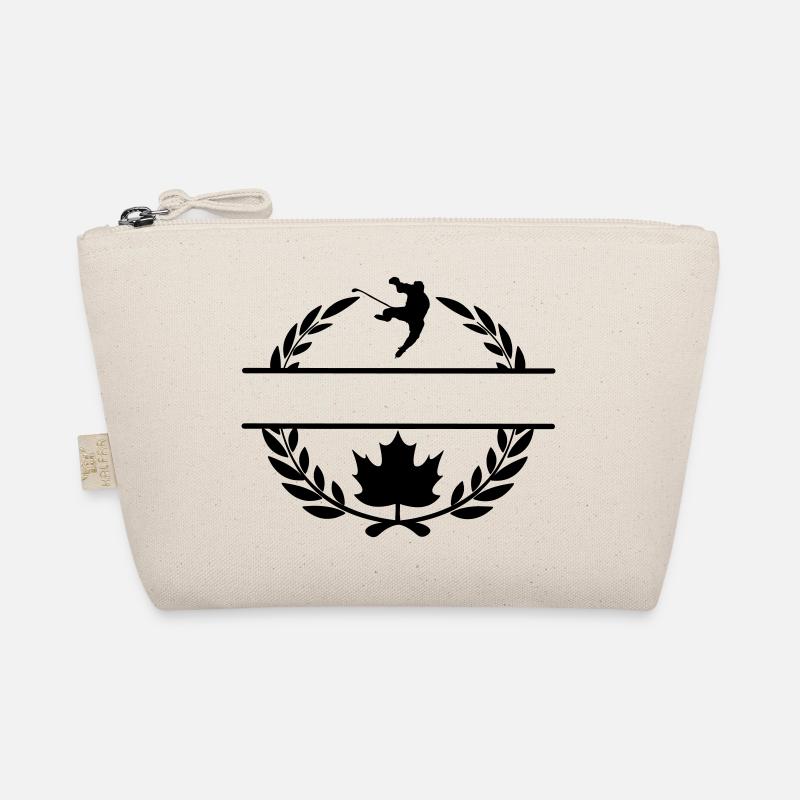 Canada maple leaf ice hockey laurel wreath Organic Pouch