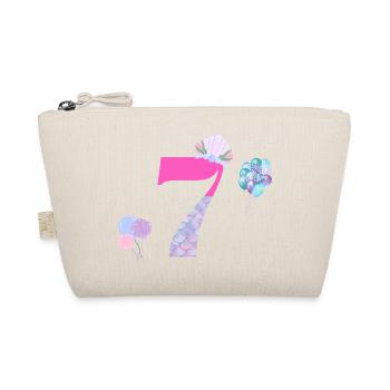 7th birthday mermaid - Organic Pouch - nature - Front
